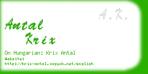 antal krix business card